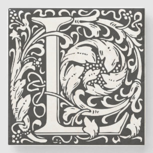 Dessous-de-verre En Pierre Lettre L Monogramme médiéval Art Nouveau
