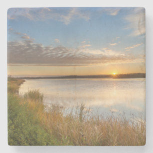 Dessous-de-verre En Pierre Lever de soleil sur les zones humides à Arrowwood