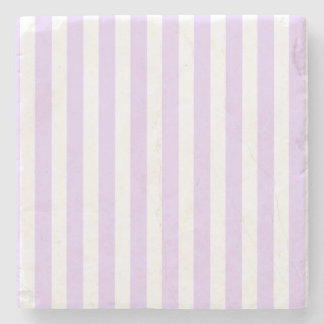 Dessous-de-verre En Pierre Lilac violet et blanc bonbons rayures