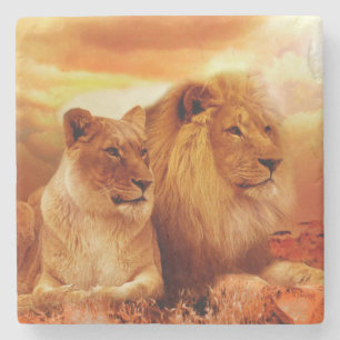 Dessous-de-verre En Pierre Lions