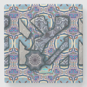 Dessous-de-verre En Pierre Living Metal No 2 par Alexandra Cook aka Linandara