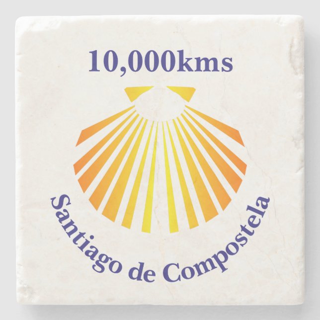 Dessous-de-verre En Pierre Logo de Camino de Santiago (Devant)