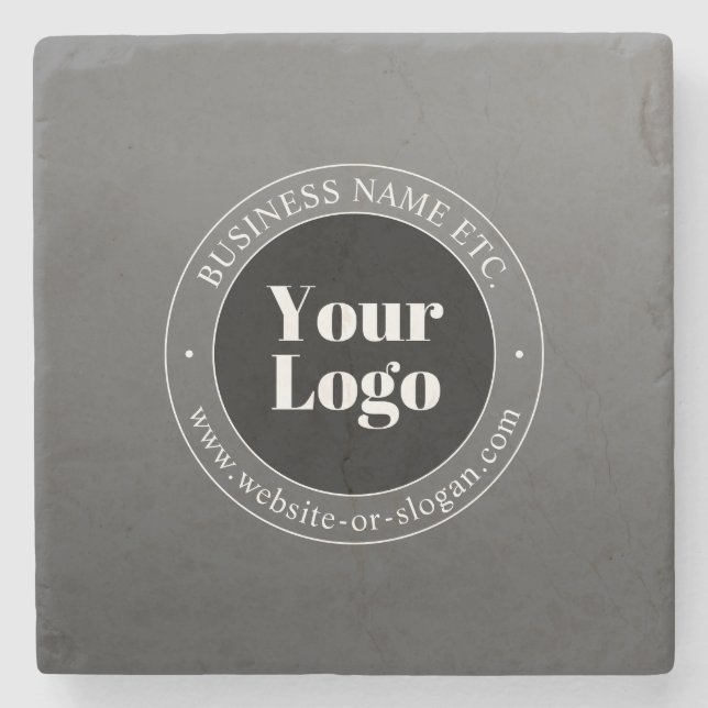Dessous-de-verre En Pierre Logo d'entreprise ou design & texte modifiable (Devant)