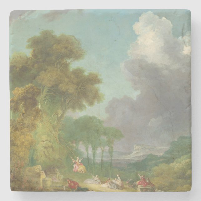 Dessous-de-verre En Pierre L'oscillation par Jean-Honore Fragonard (Devant)