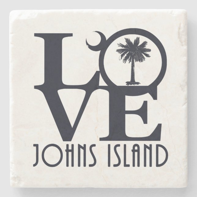 Dessous-de-verre En Pierre LOVE Johns Island SC (Devant)