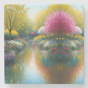 Dessous-de-verre En Pierre Lovely Hydranger Garden Dessous de verre en pierre