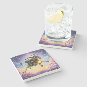 Dessous-de-verre En Pierre Lumière du cœur, voyageur des cieux éclairés par l