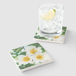 Dessous-de-verre En Pierre Lys blancs - Symbole de l'amour