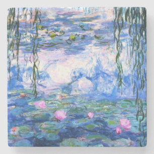 Dessous-de-verre En Pierre Lys d'eau rose Monet