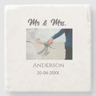 Dessous-de-verre En Pierre M. & Mme ajouter nom de famille date année mariage