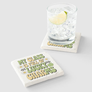 Dessous-de-verre En Pierre Ma classe est pleine de chance professeur de la Sa