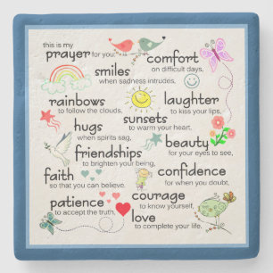 Dessous-de-verre En Pierre Ma Prière Pour Vous Bénédictions