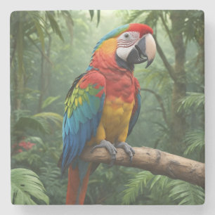 Dessous-de-verre En Pierre Macaw Parrot