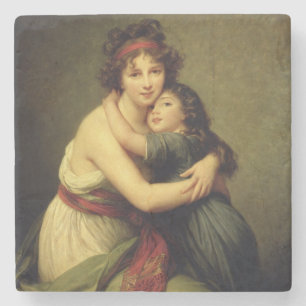 Dessous-de-verre En Pierre Madame Vigee-Lebrun et sa fille