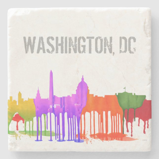 DESSOUS-DE-VERRE EN PIERRE MAGMAS DE WASHINGTON DC - (Devant)
