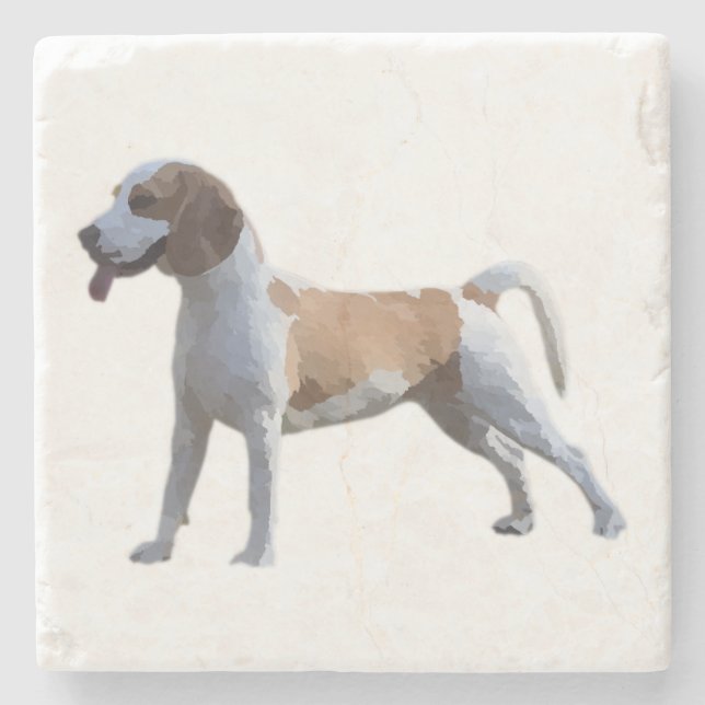 Dessous-de-verre En Pierre Magnifique Dessous de verre Beagle en marbre (Devant)
