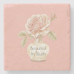 Dessous-de-verre En Pierre Magnifique en fleur de rose carminée