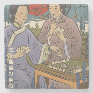 Dessous-de-verre En Pierre Mahjong