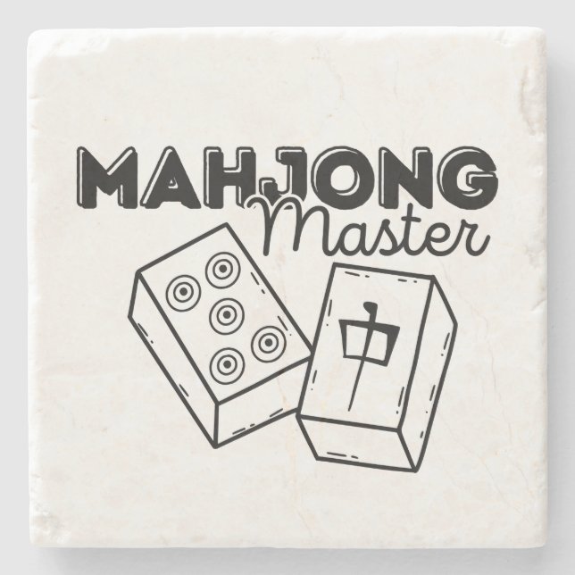 Dessous-de-verre En Pierre Maître Mahjong (Devant)