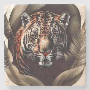 Dessous-de-verre En Pierre Majestic Jaguar - Roi De La Jungle