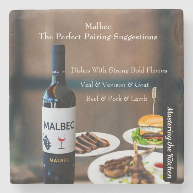 Dessous-de-verre En Pierre Malbec Wine Pairing Guide/Mastering the Kitchen (Devant)