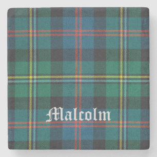 Dessous-de-verre En Pierre Malcolm, Malcolm Scottish Tartan, Malcolm