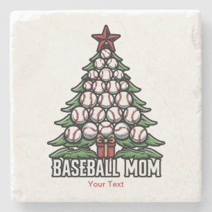 Dessous-de-verre En Pierre Maman de baseball pour Noël