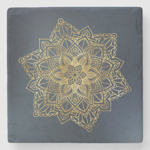 Dessous-de-verre En Pierre Mandala d'or