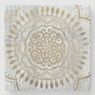 Dessous-de-verre En Pierre Mandala Gold Design