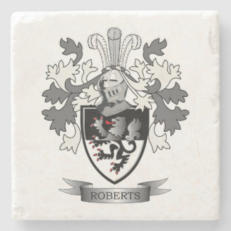 Dessous-de-verre En Pierre Manteau de crête de famille de Roberts des bras