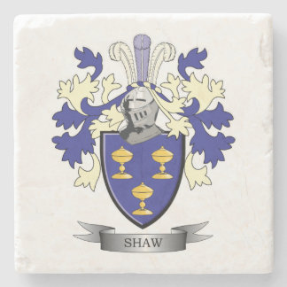 Dessous-de-verre En Pierre Manteau de crête de famille de Shaw des bras