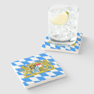 Dessous-de-verre En Pierre Manteau de la Bavière des bras