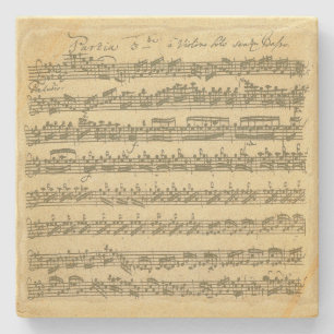 Dessous-de-verre En Pierre Manuscrit de musique de Bach Partita pour le