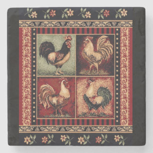 Dessous-de-verre En Pierre marbre de coq kitch