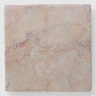 Dessous-de-verre En Pierre Marbre de corail Saumon rose Fin de pierre