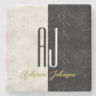 Marbre Monogramme Or Noir