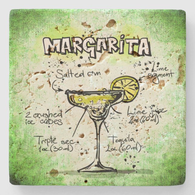 Dessous-de-verre En Pierre Margarita Drink Recette (Devant)