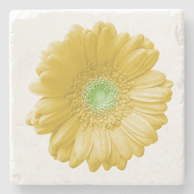Dessous-de-verre En Pierre Marguerite jaune (Devant)