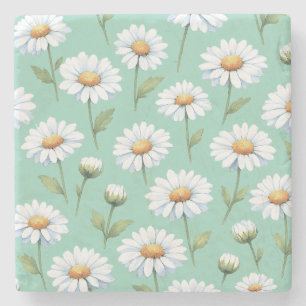 Dessous-de-verre En Pierre Marguerites aquarelle sur