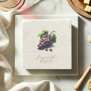 Dessous-de-verre En Pierre Mariage Faveurs Thème de dégustation de vin