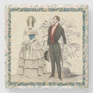 Dessous-de-verre En Pierre Mariage victorien Mariage vintage 1844 Oeuvre arti