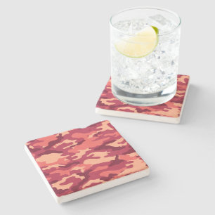 DESSOUS-DE-VERRE EN PIERRE MARTIAN DESERT CAMO / CAMOUFLAGE DAZZLE MOTIF