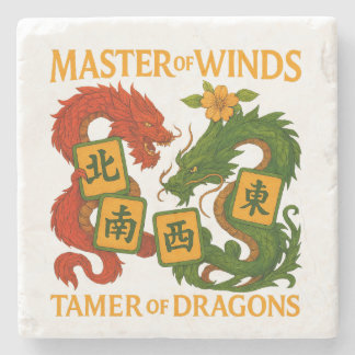 Dessous-de-verre En Pierre Master of Winds-Tamer of Dragons Mahjong Coasters