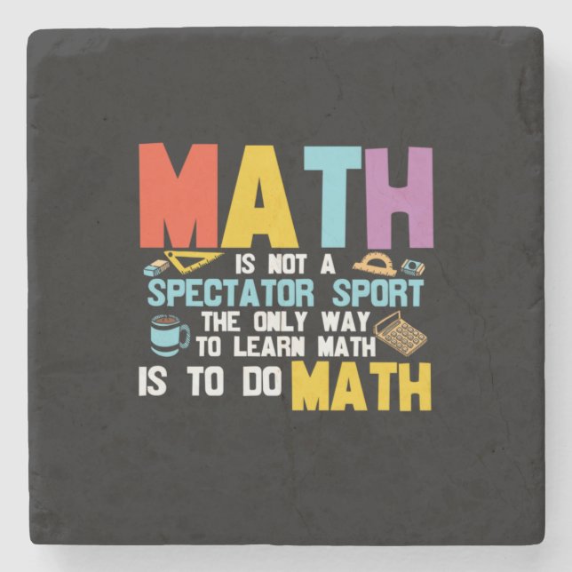 Dessous-de-verre En Pierre Math Enseignant Math Math N'Est Pas Un Spectateur  (Devant)