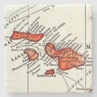 Dessous-de-verre En Pierre Maui, Lanai, pierre d'îles hawaïennes de Molokai