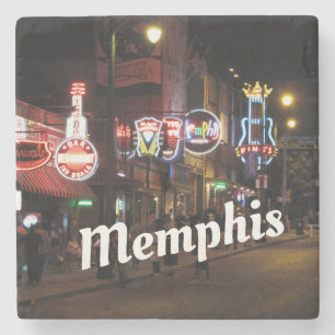 Dessous-de-verre En Pierre Memphis Tennessee Beale Street Scène