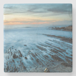 Dessous-de-verre En Pierre Mer bleue au coucher du soleil, Californie