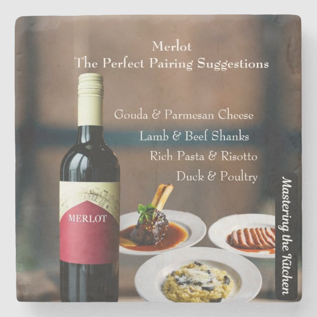 Dessous-de-verre En Pierre Merlot Wine Pairing/Mastering the Kitchen (Devant)