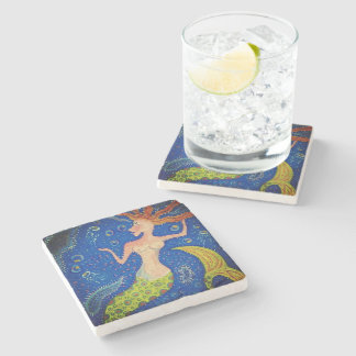 Dessous-de-verre En Pierre Mermaid Stone Coaster