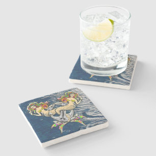 Dessous-de-verre En Pierre Mermaids - Design nautique pour les amoureux des o